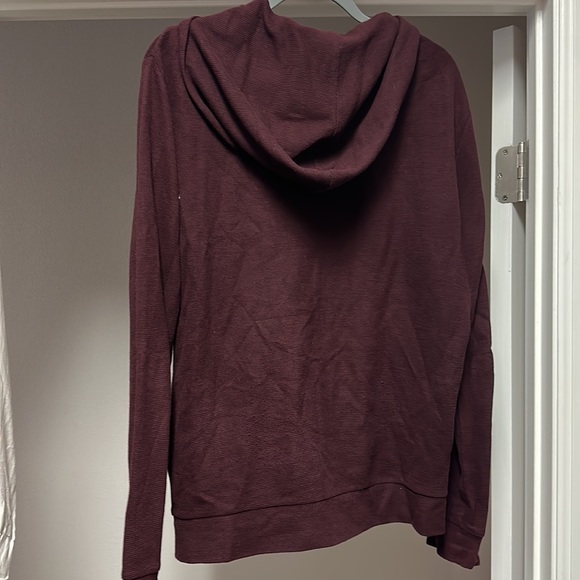 Theory brand - Maroon colored full-zip sweater with hood. - Picture 2 of 2
